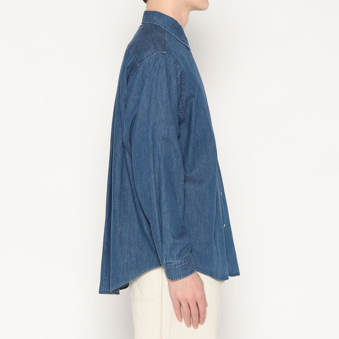 Men's Denim Dungaree Button-Down Shirt