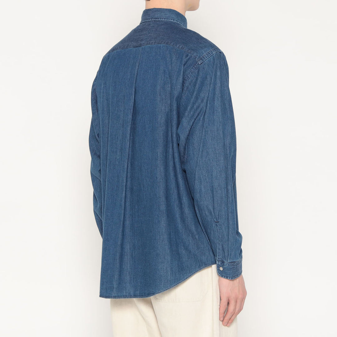 Men's Denim Dungaree Button-Down Shirt