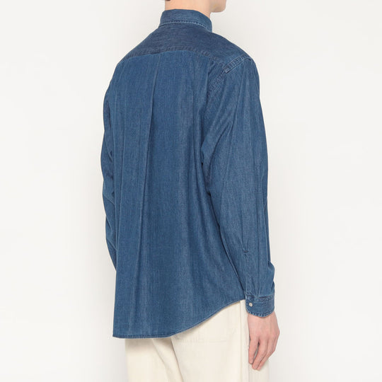 Men's Denim Dungaree Button-Down Shirt