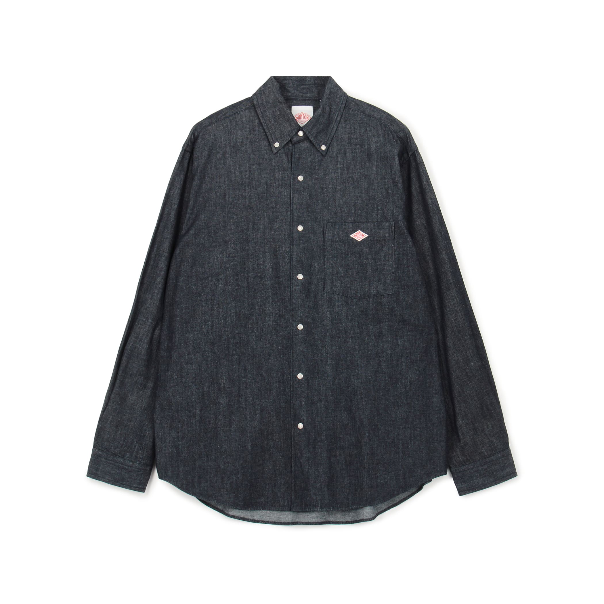 DANTON Men's Denim Dungaree Button-Down Shirt