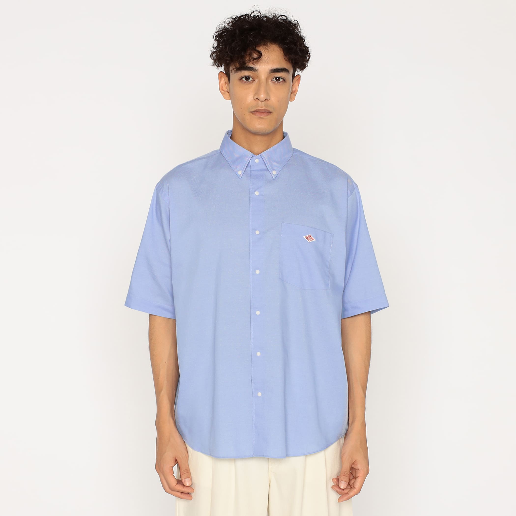 ダントン　あきあき DANTON Men's Oxford Short Sleeve Button-Down Shirt