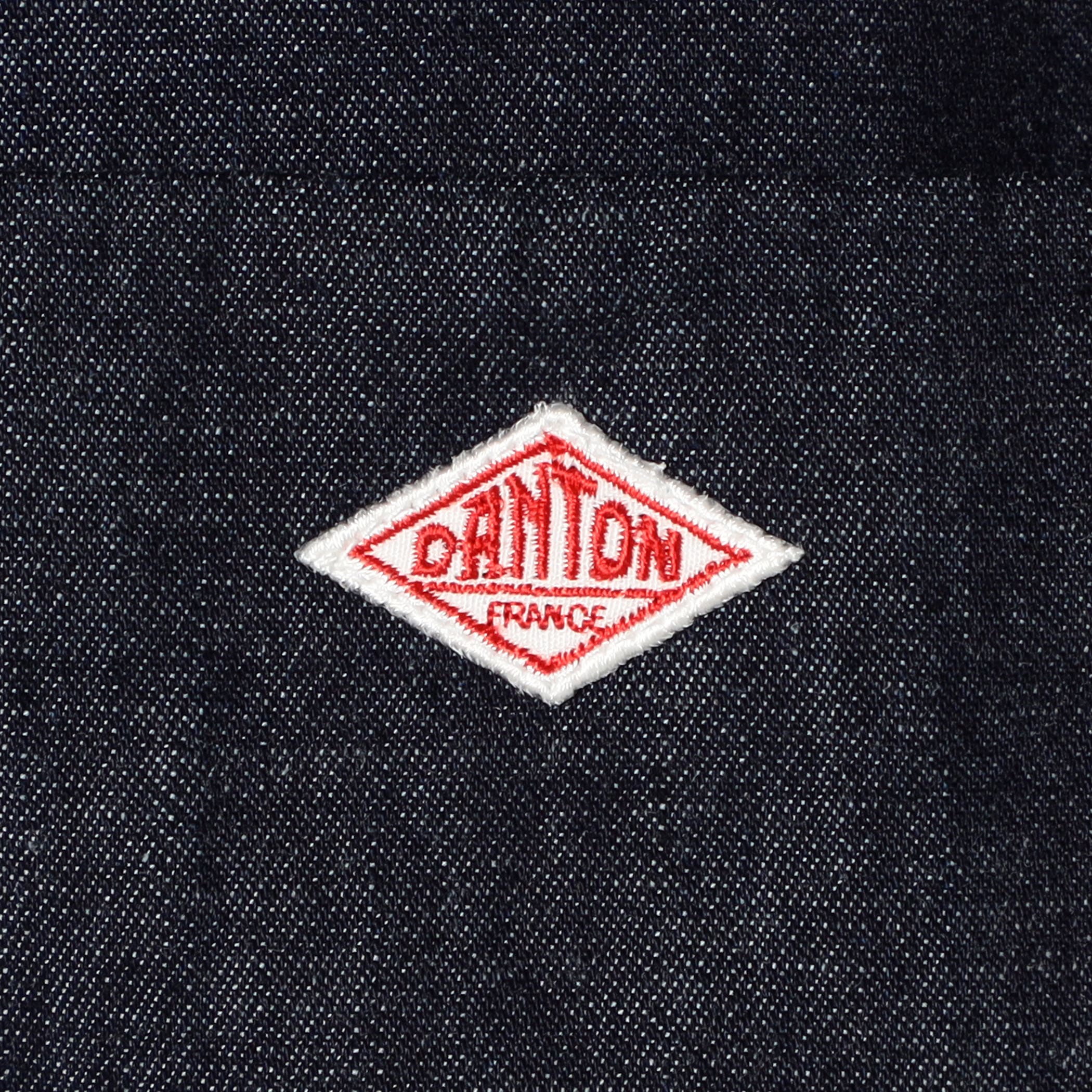 DANTON Men's Denim Dungaree Short Sleeve Button-Down Shirt
