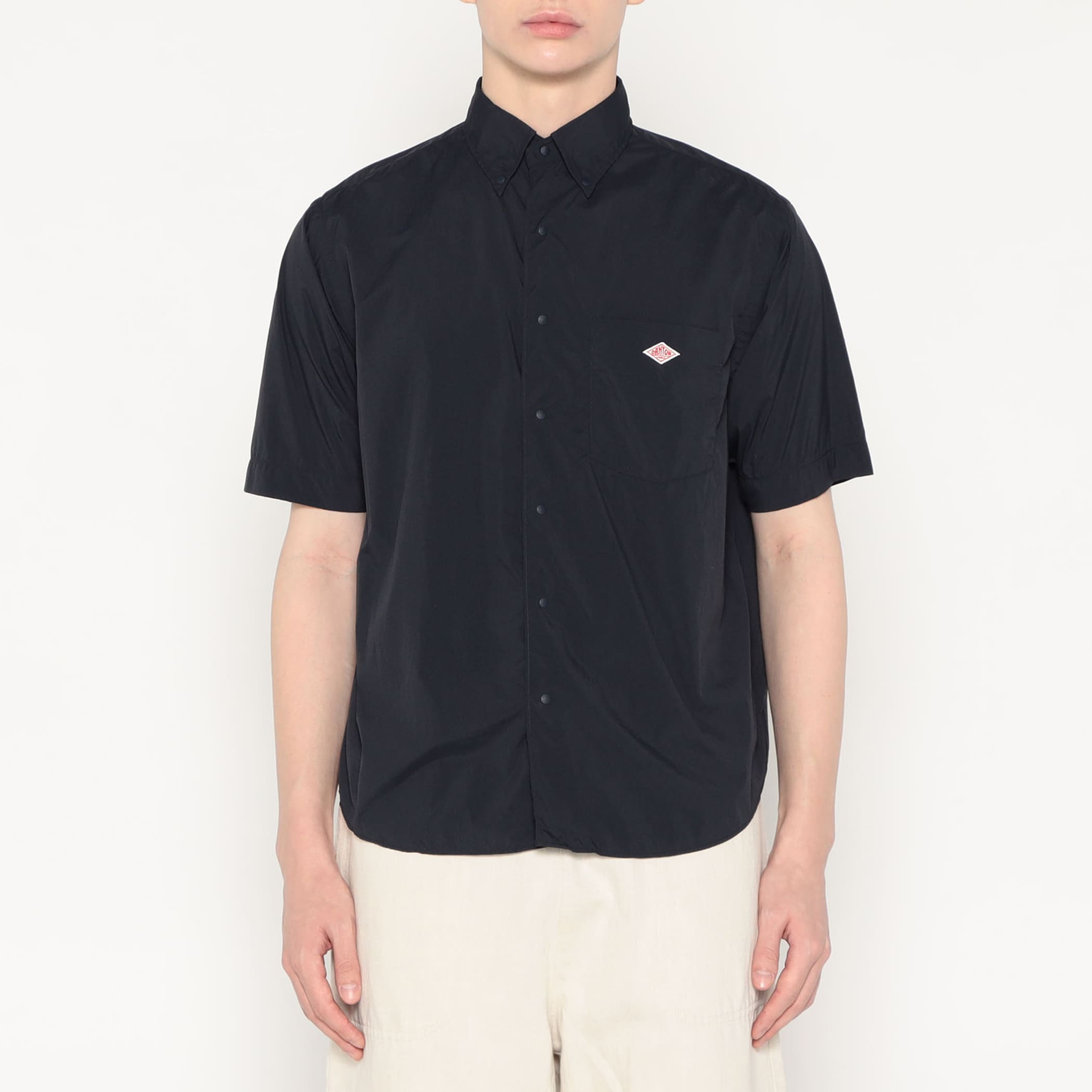 DANTON Men's Typewriter Short Sleeve Button-Down Shirt