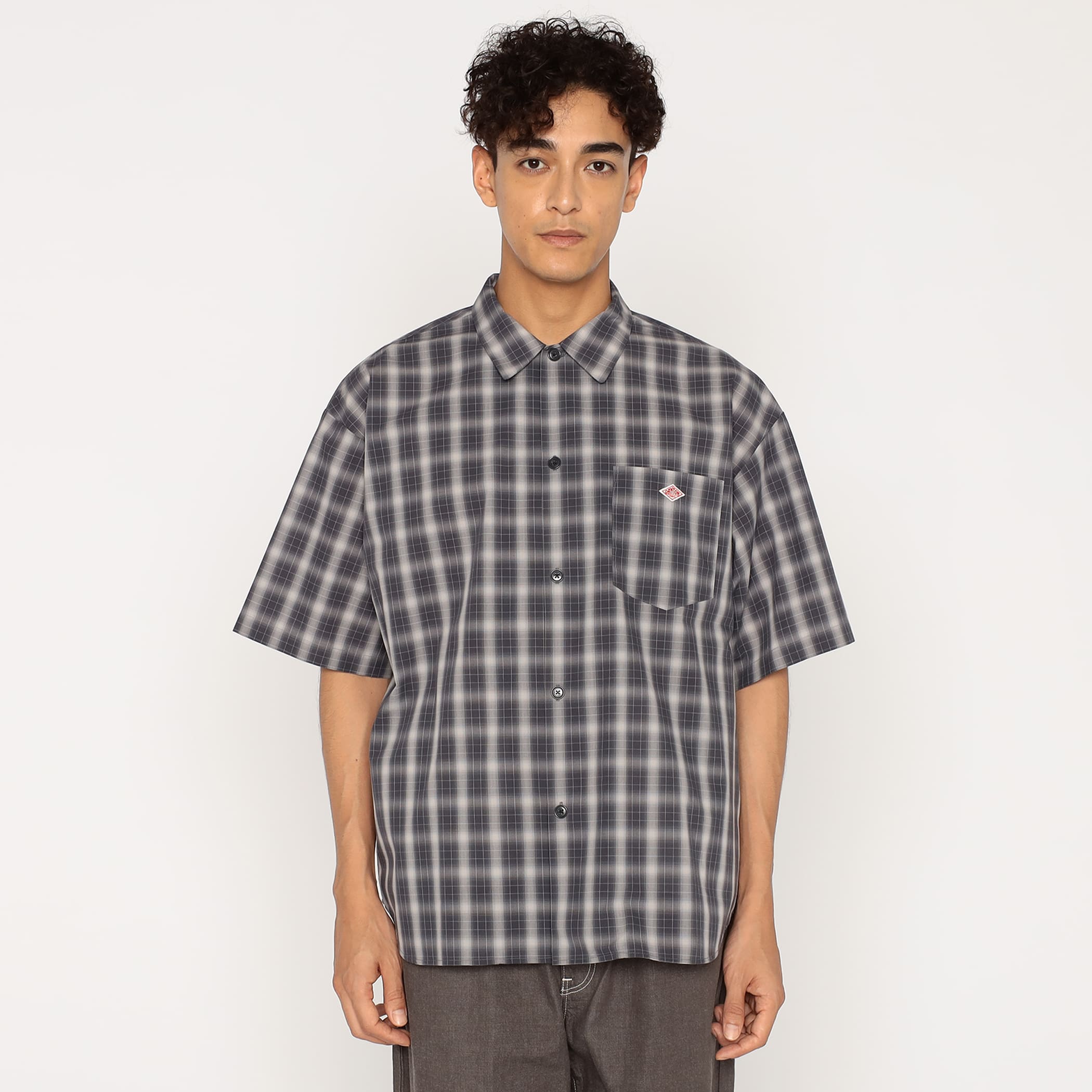 DANTON Men's T/C Poplin Short Sleeve Work Shirt