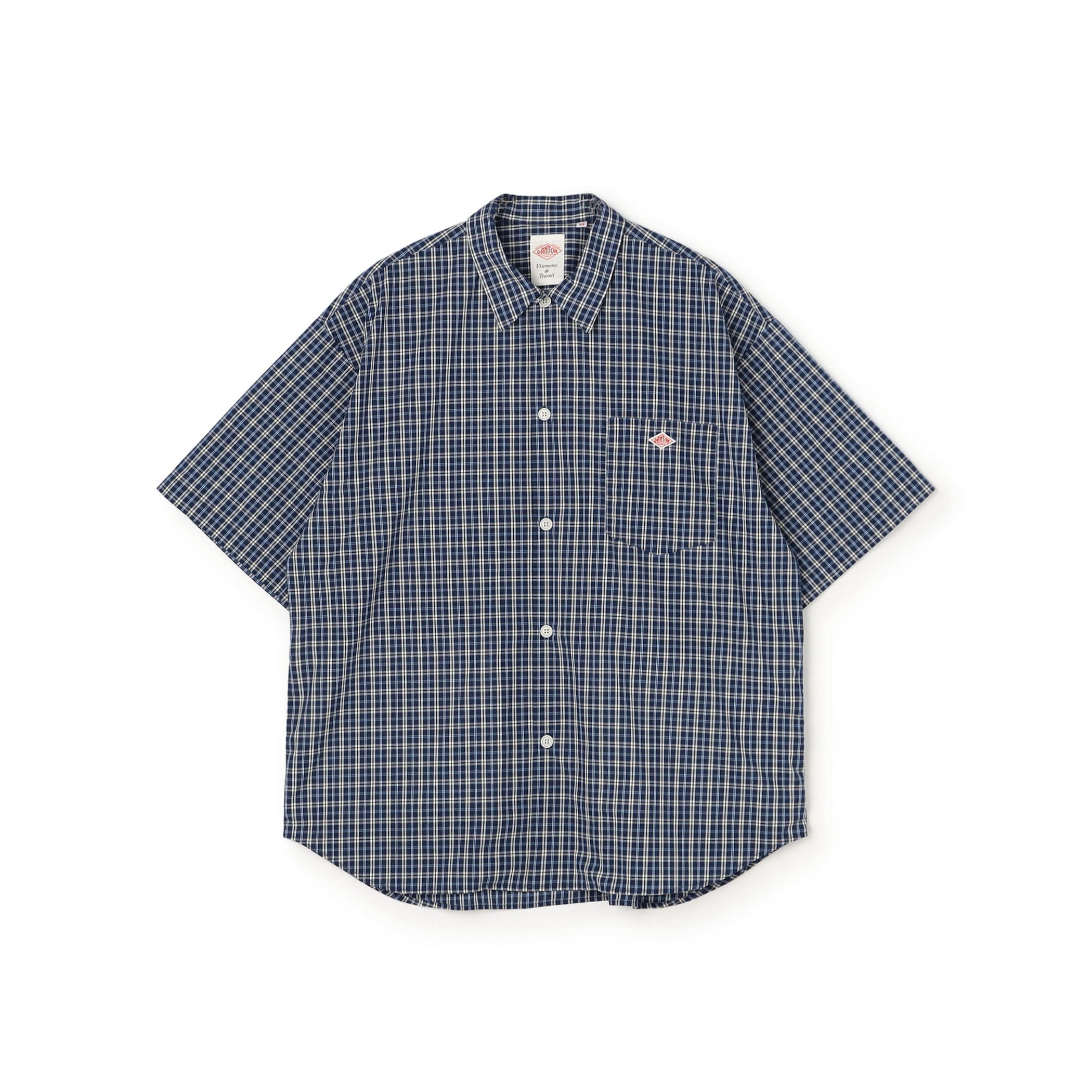DANTON Men's T/C Poplin Short Sleeve Work Shirt