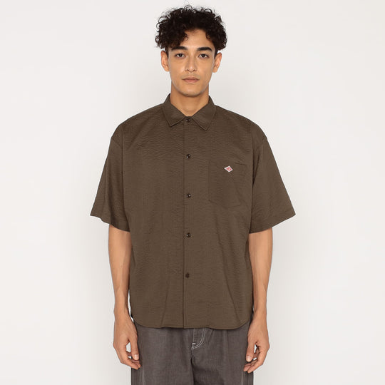 Men's Seersucker Short Sleeve Work Shirt