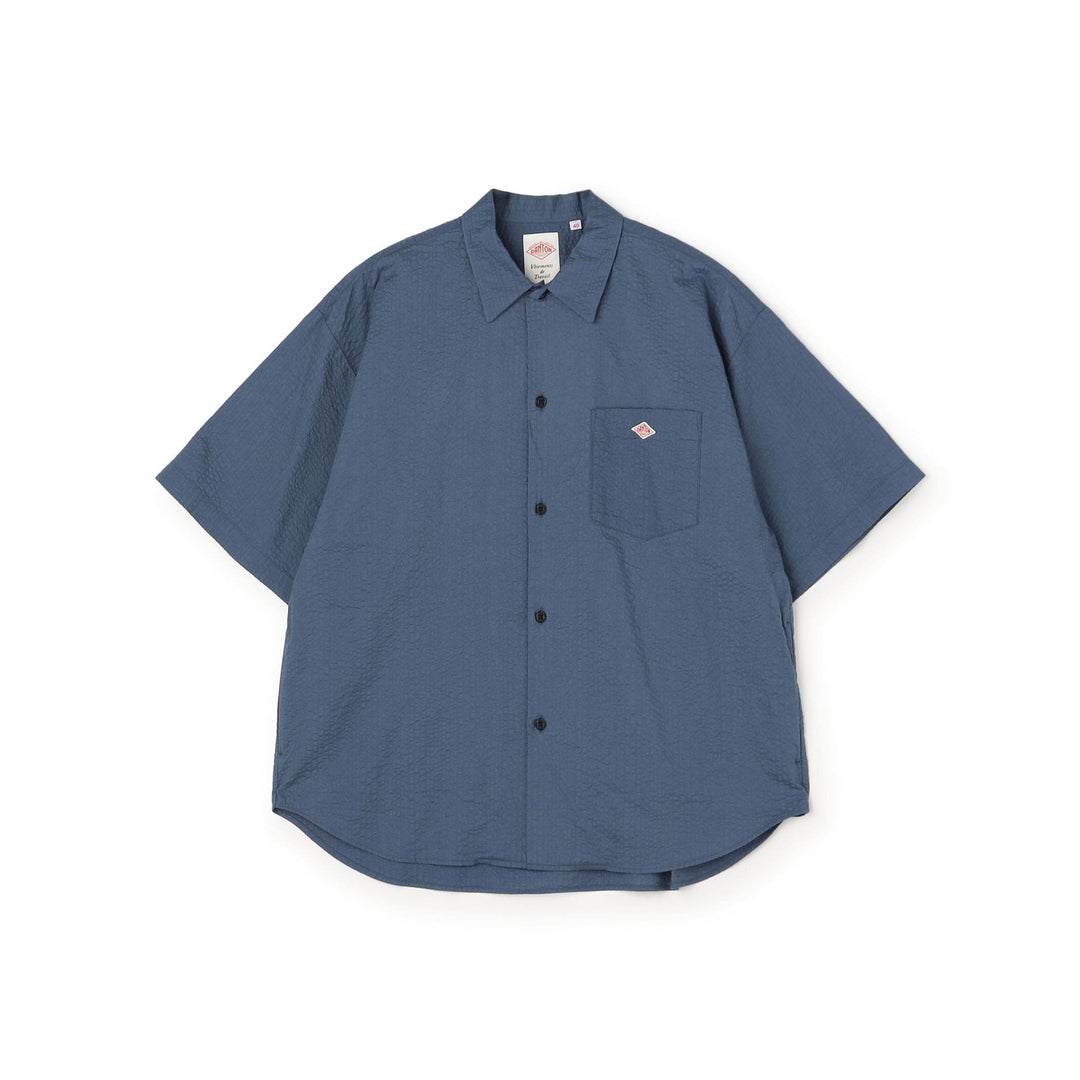 Men's Seersucker Short Sleeve Work Shirt