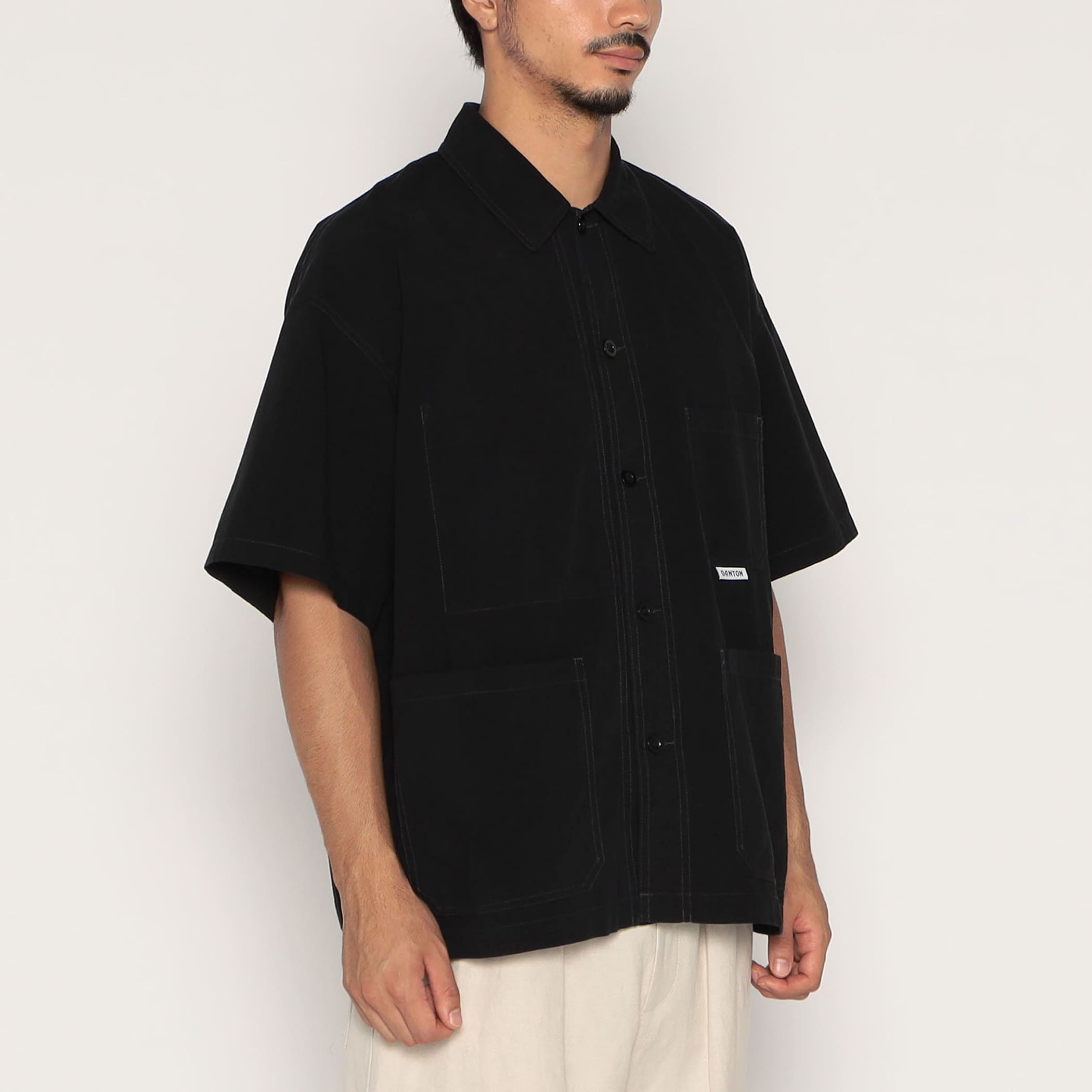 DANTON Men's Organic Cotton Washer Short Sleeve Coverall Shirt