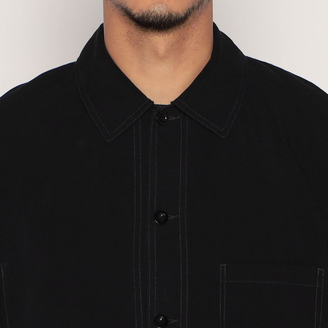 Men's Organic Cotton Washer Short Sleeve Coverall Shirt