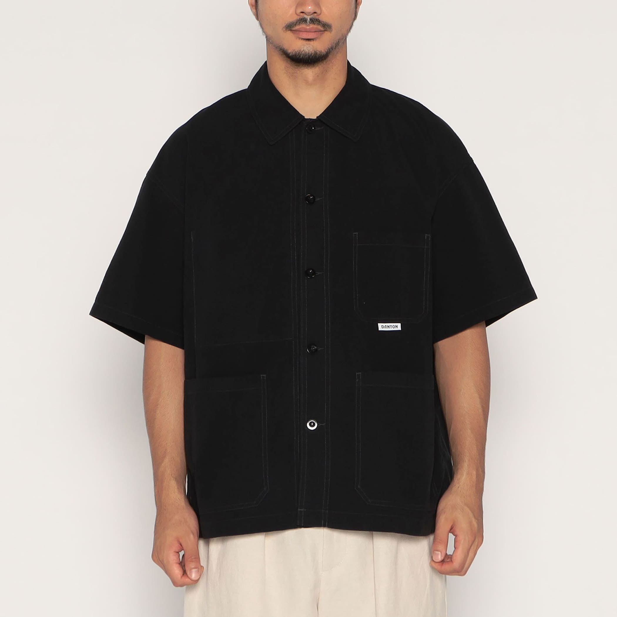 DANTON　COVERALL SHIRTS DANTON Men's Organic Cotton Washer Short Sleeve Coverall Shirt
