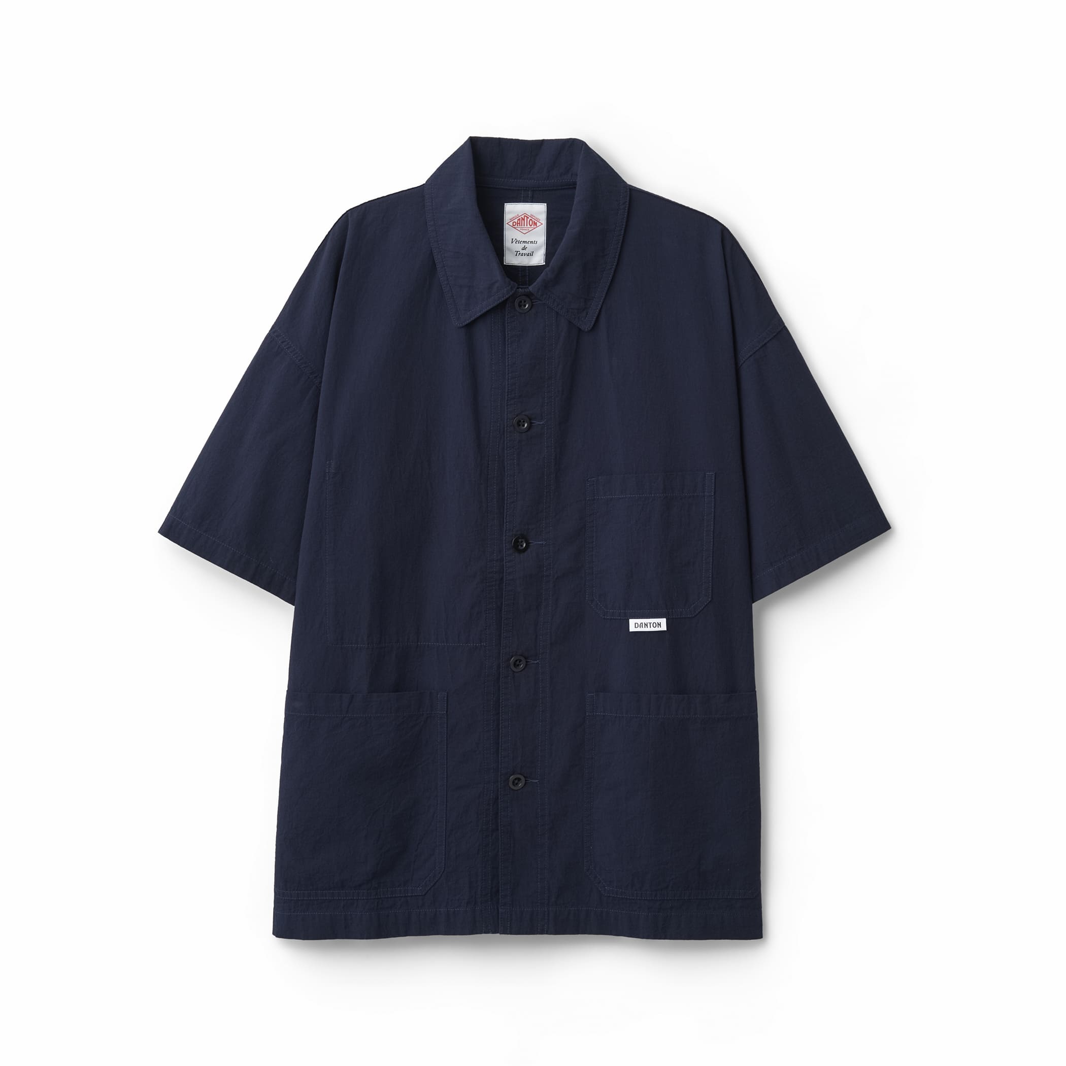 DANTON Men's Organic Cotton Washer Short Sleeve Coverall Shirt