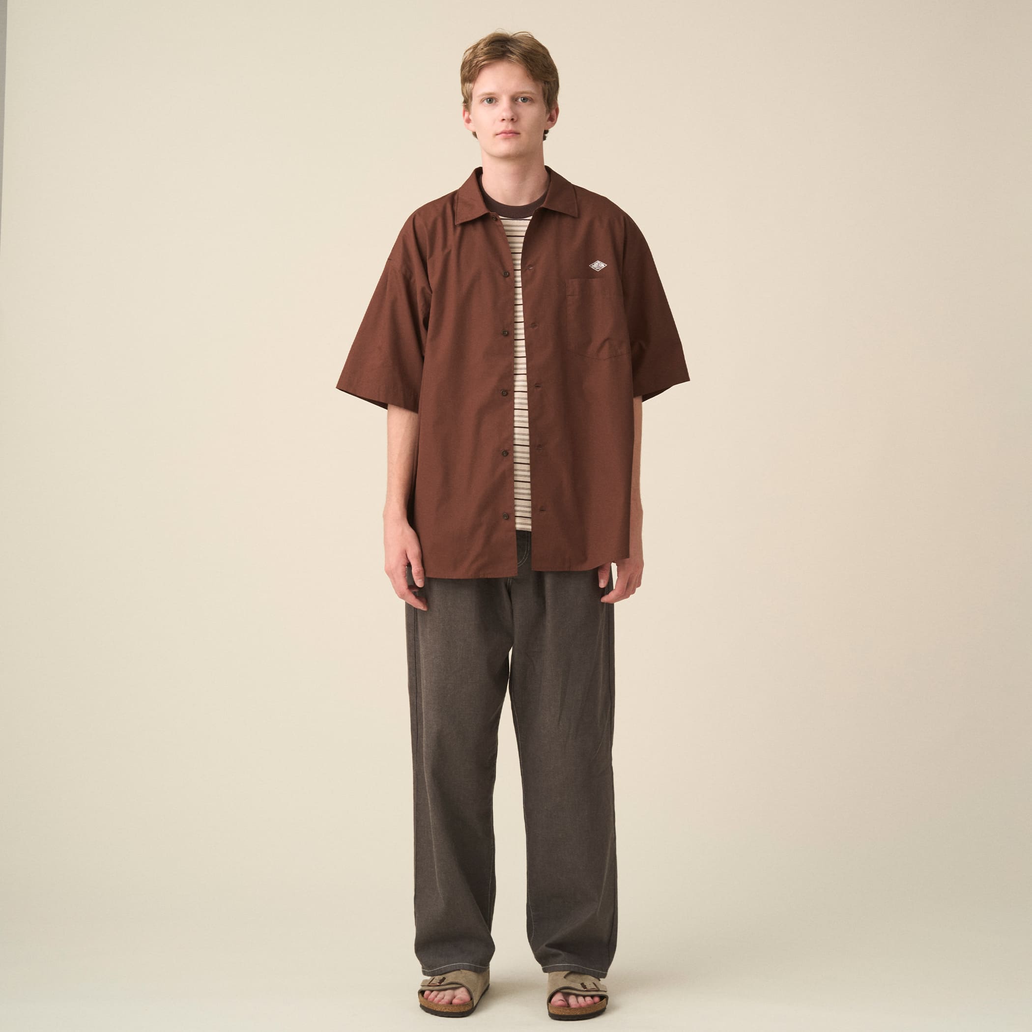 DANTON Men's Back Logo Short Sleeve Work Shirt