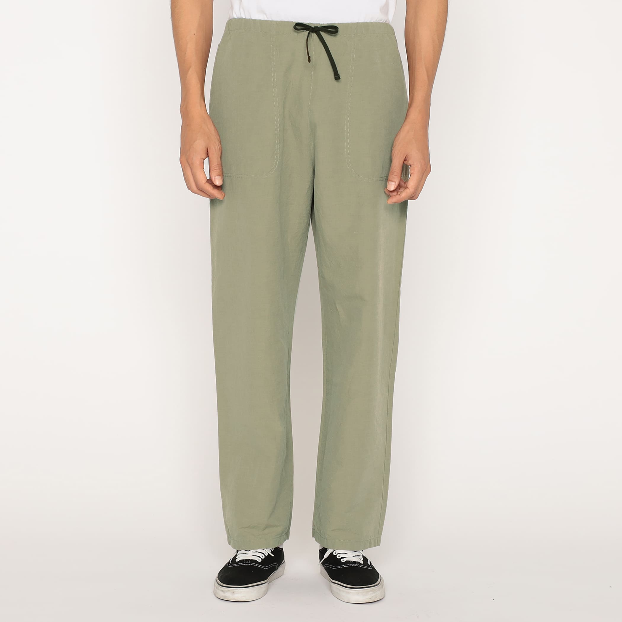 DANTON コットンリネン イージーパンツ 36サイズ オリーブ DANTON Men's Cotton Linen Weather Easy Pants