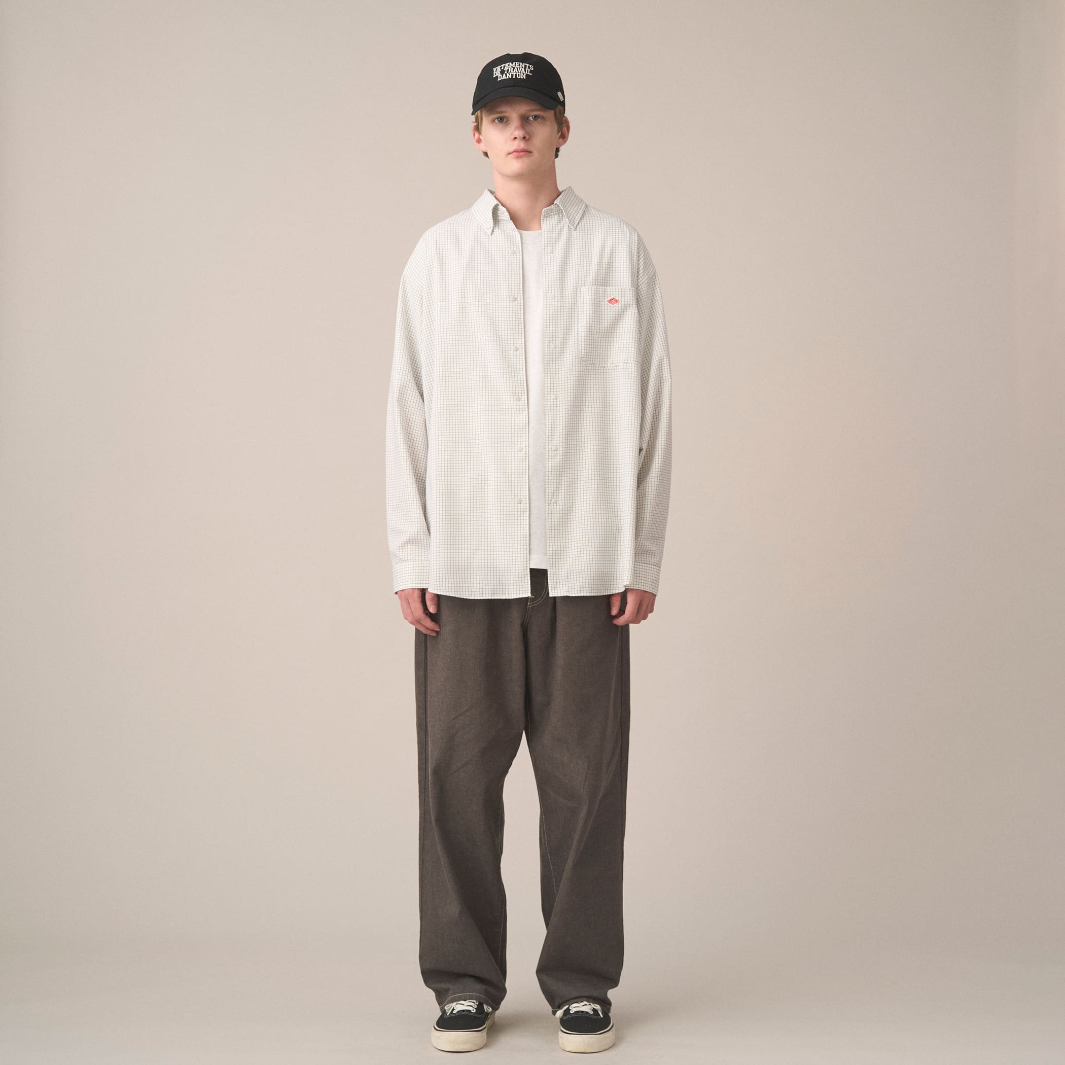DANTON Men's Color Denim Belted Easy Pants