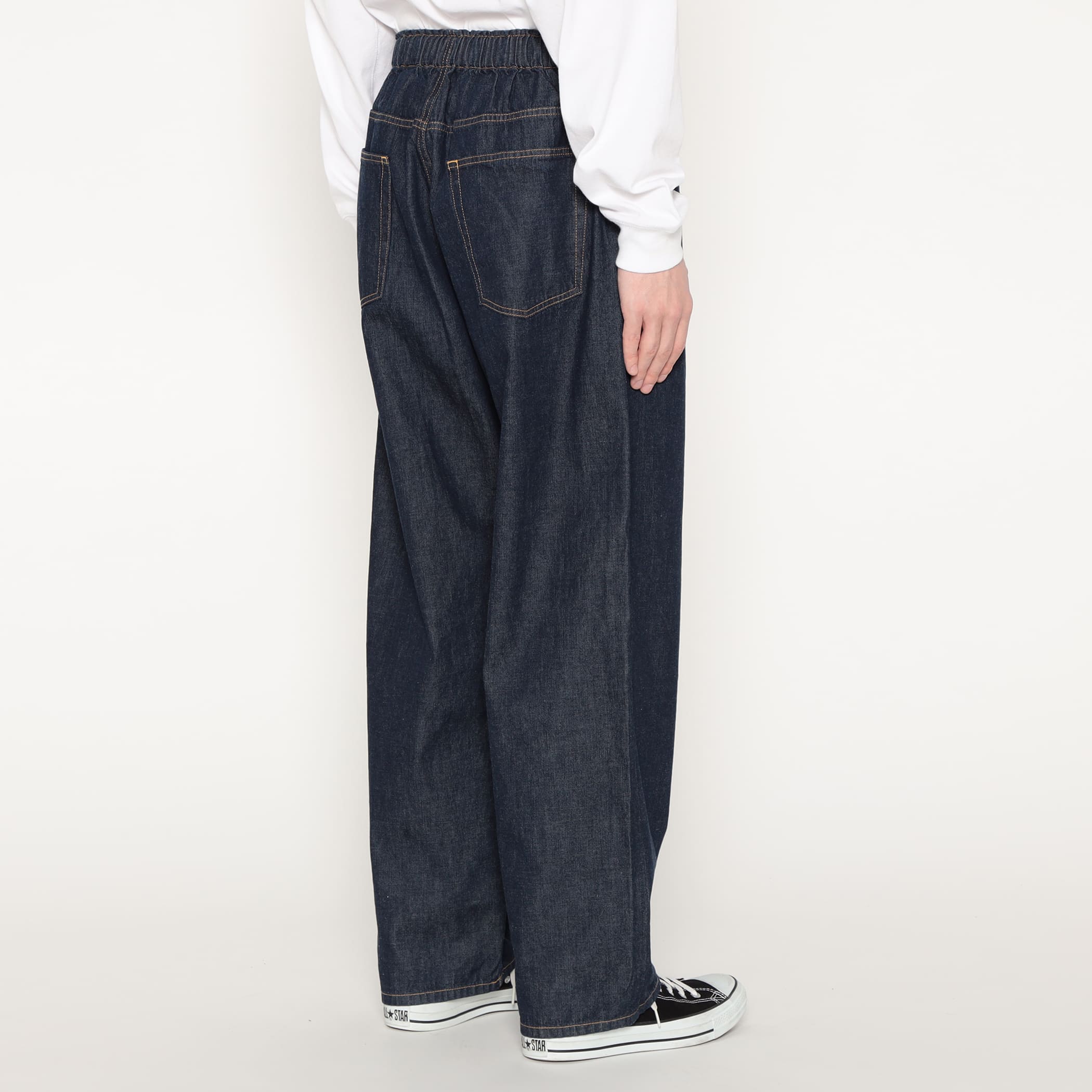 DANTON Men's Color Denim Belted Easy Pants