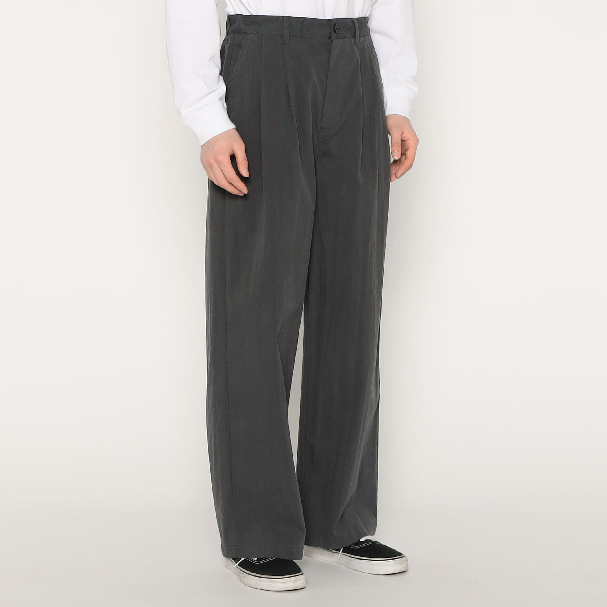 新品未使用【Double cloth Easy Pants】 DANTON Men's C/N Twill Double Pleated Easy Pants