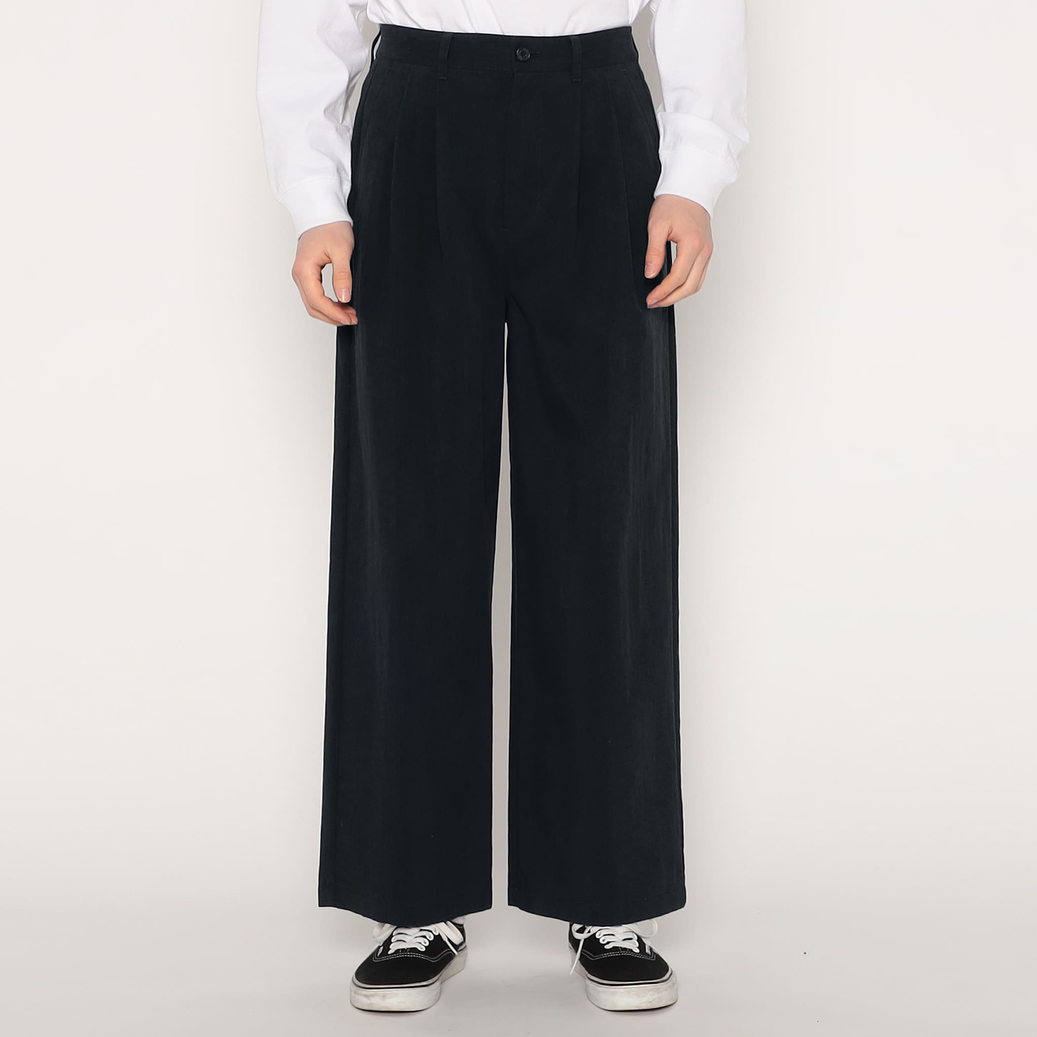 DANTON Men's C/N Twill Double Pleated Easy Pants