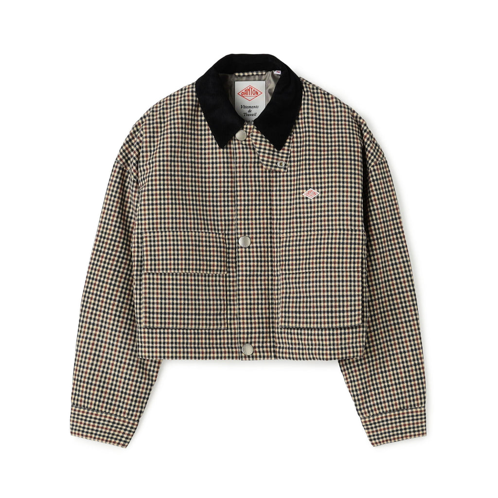 Women's Nylon Tussah Short Jacket Plaid – DANTON