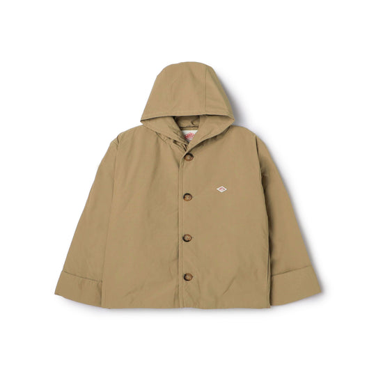 Women's Peach Taffeta Insulation Hooded Wide Jacket