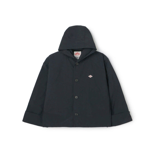 Women's Peach Taffeta Insulation Hooded Wide Jacket