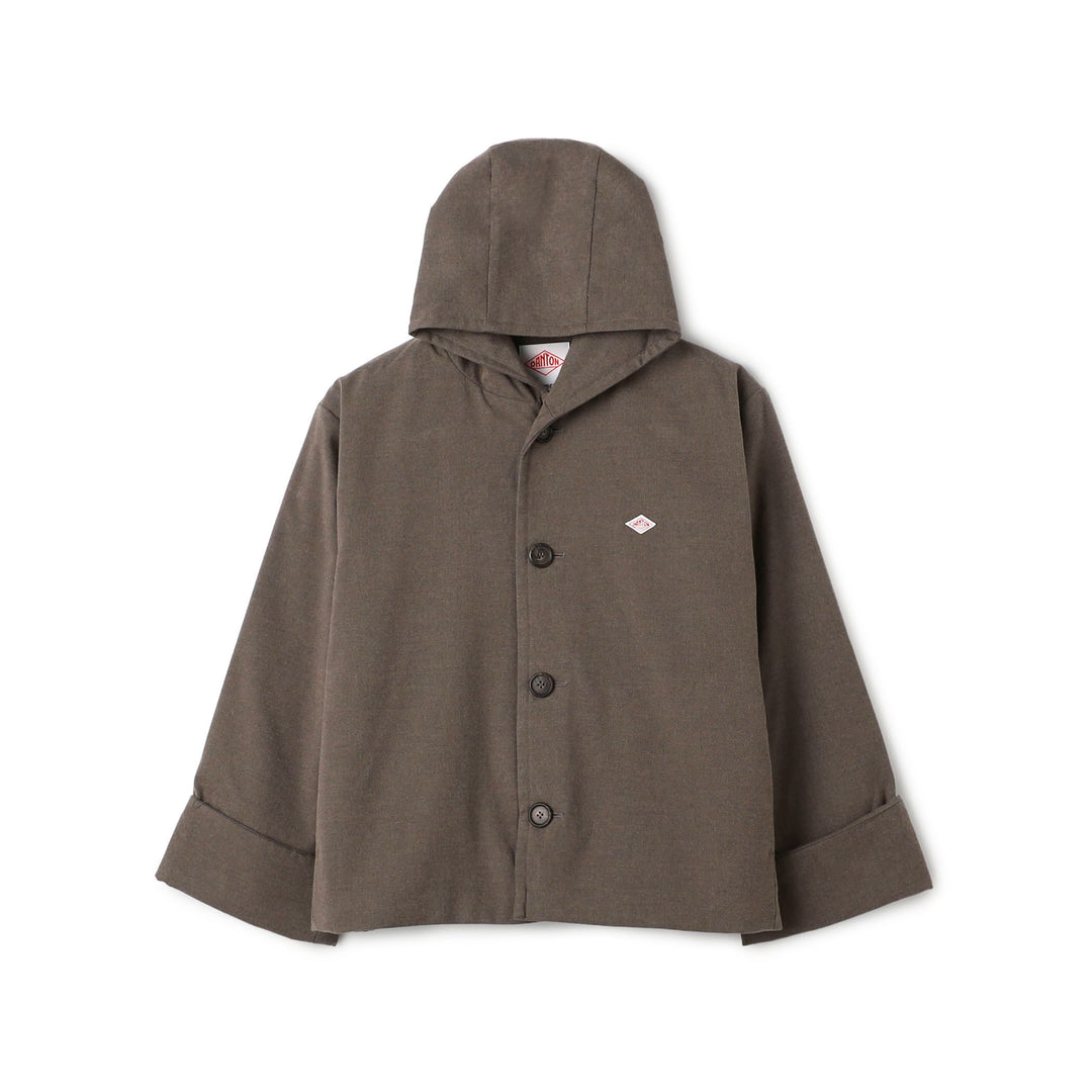 Women's Wool Like Insulation Hooded Wide Jacket