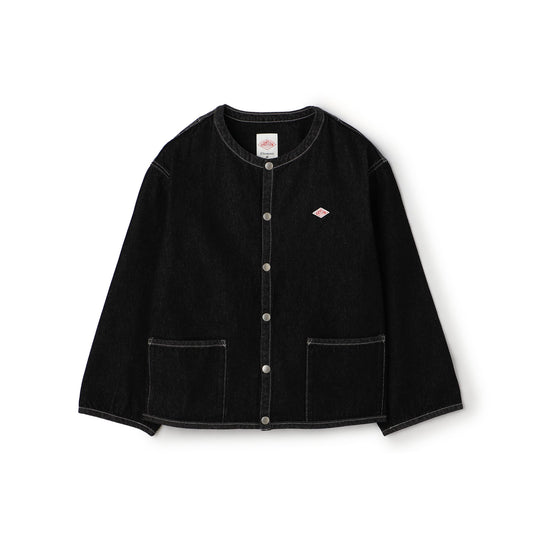 Women's Denim Collarless Jacket
