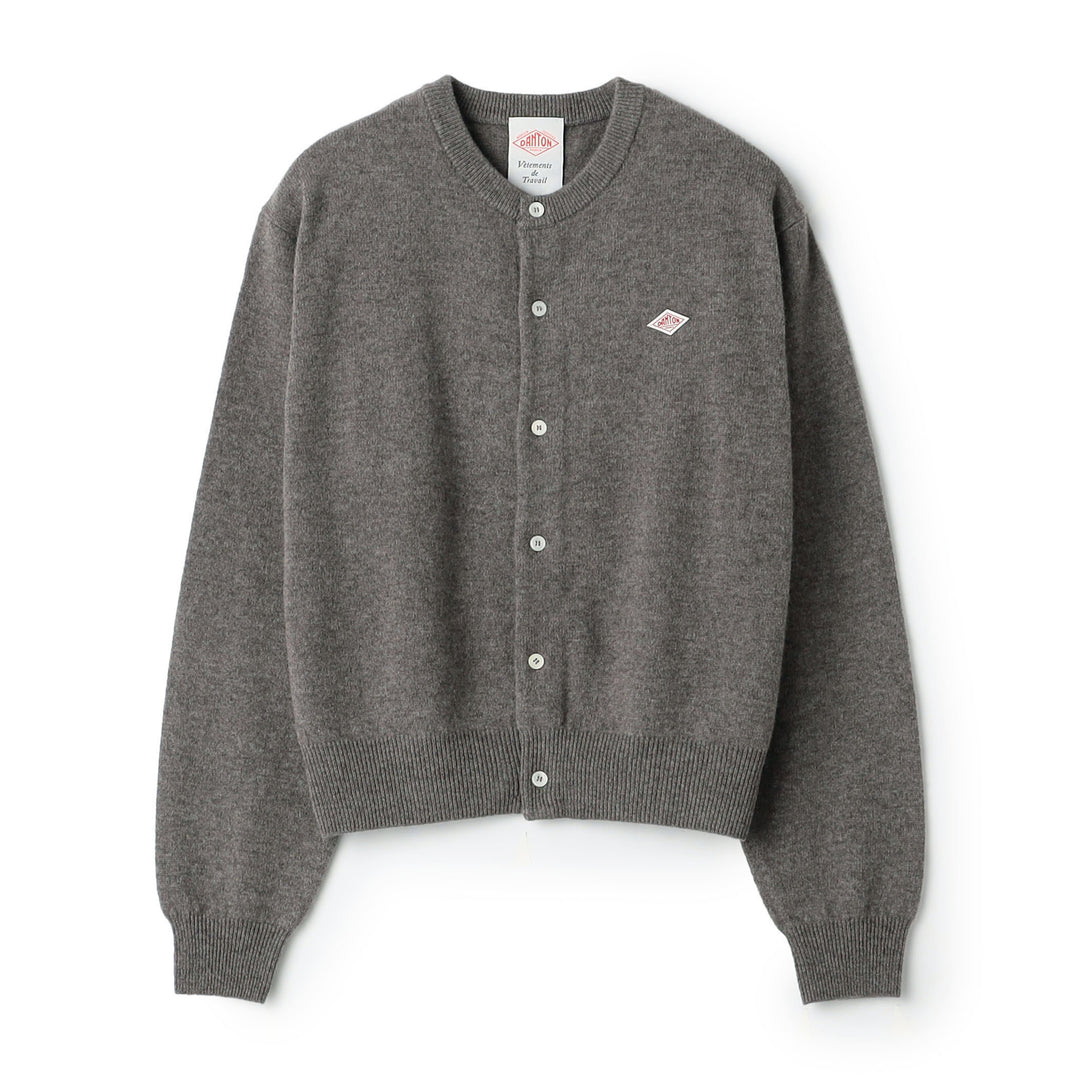 Women's Lambswool Crew Neck Knit Cardigan
