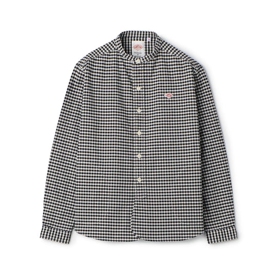 Women's Oxford Band Collar Shirt Pattern