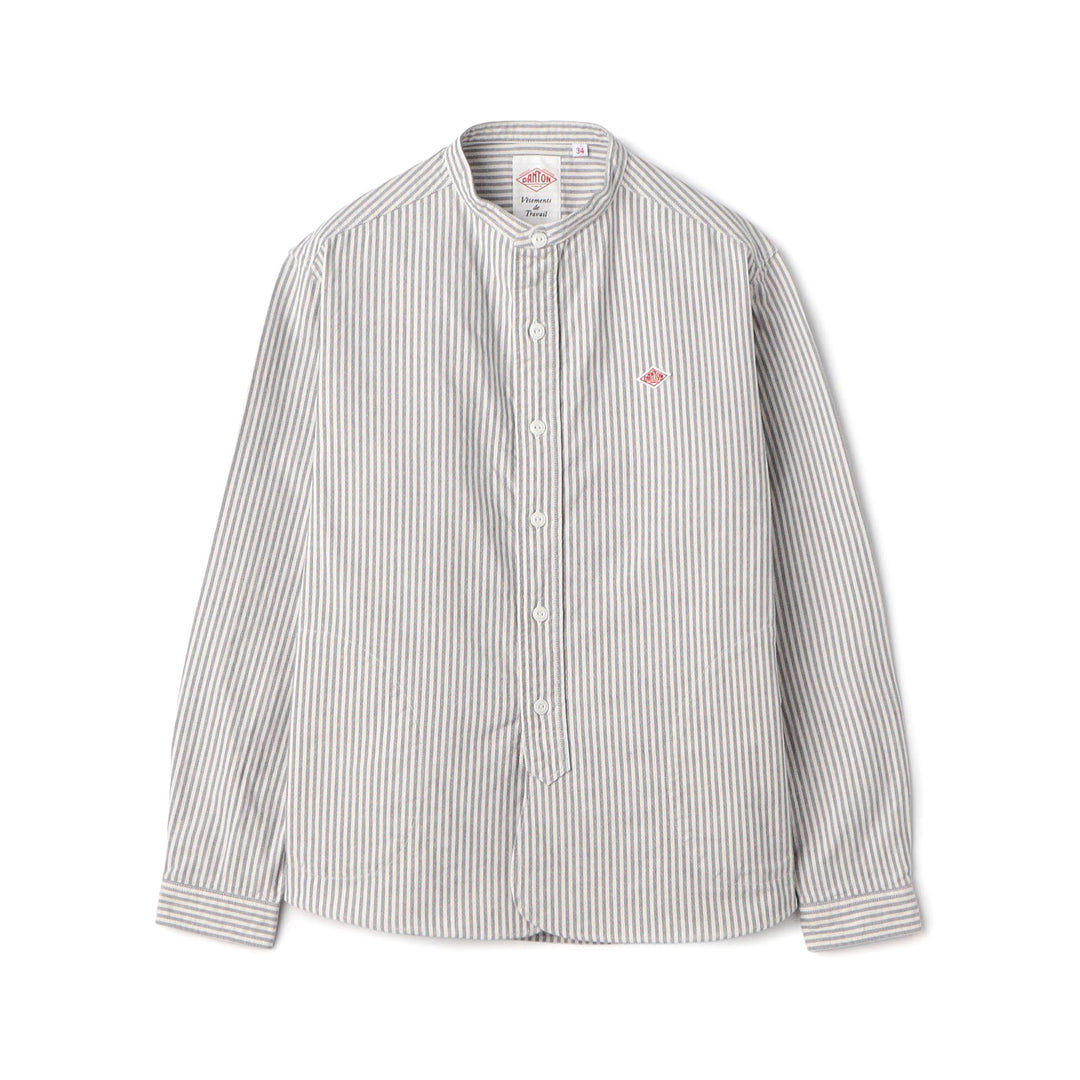 Women's Oxford Band Collar Shirt Pattern