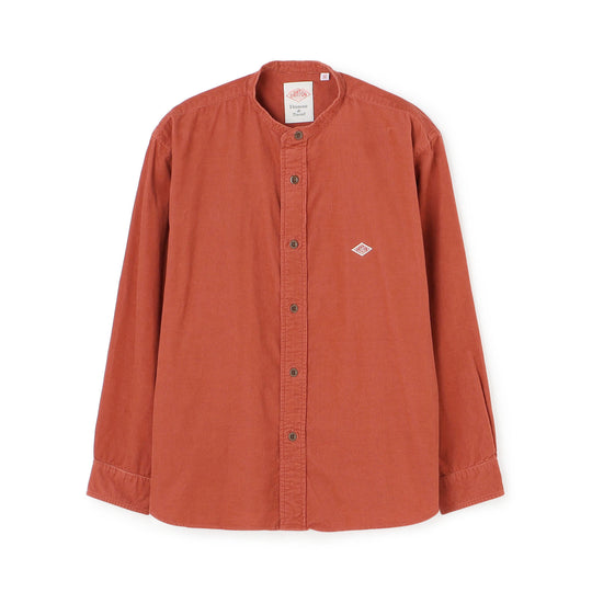 Women's Corduroy Band Collar Shirt
