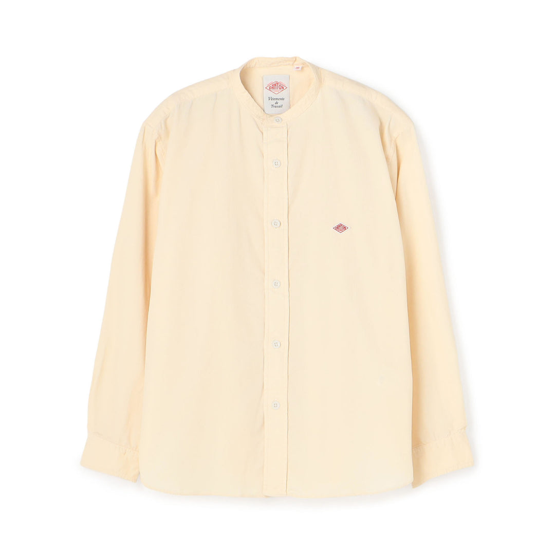 Women's Corduroy Band Collar Shirt
