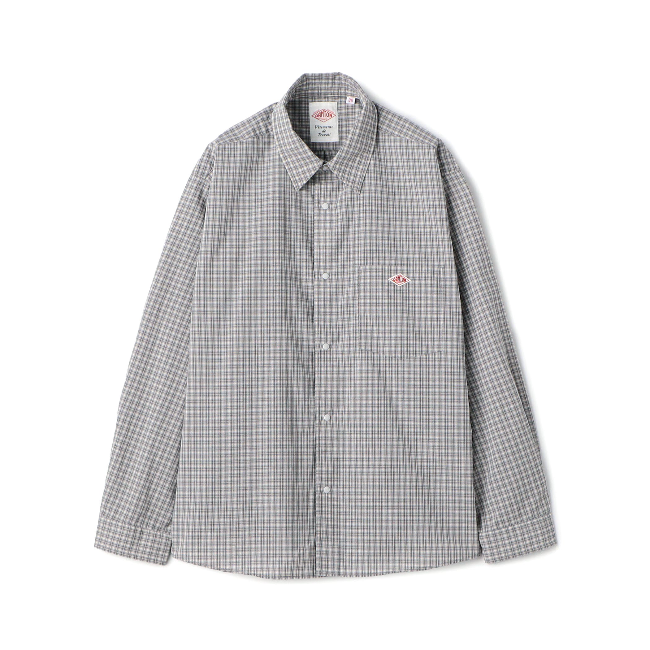 DANTON チャコール ポロシャツ サイズ38 Women's Cotton Twill Classic Collar Shirt – DANTON