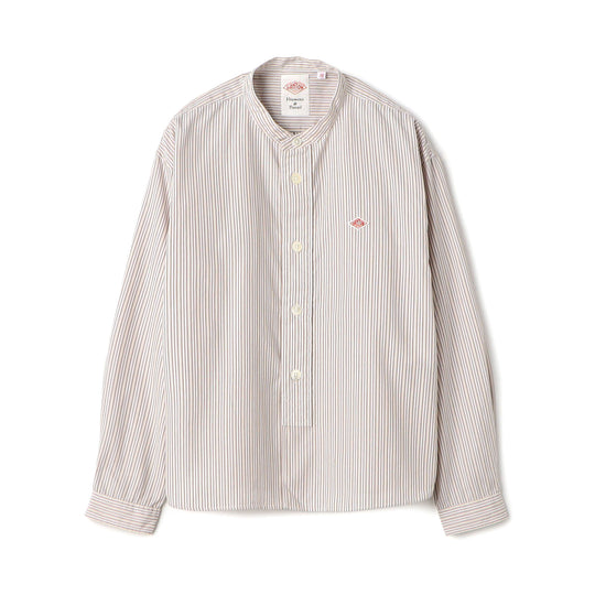 Women's Cotton Poplin Band Collar Shirt
