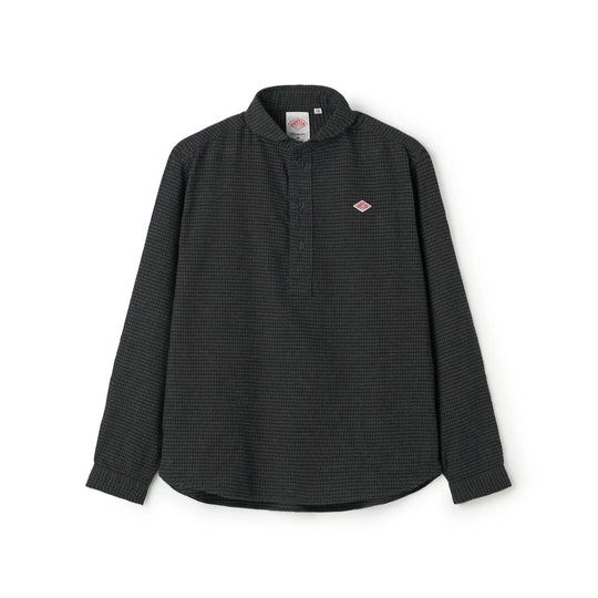 Women's Flannel Round Collar Pullover Shirt - Check