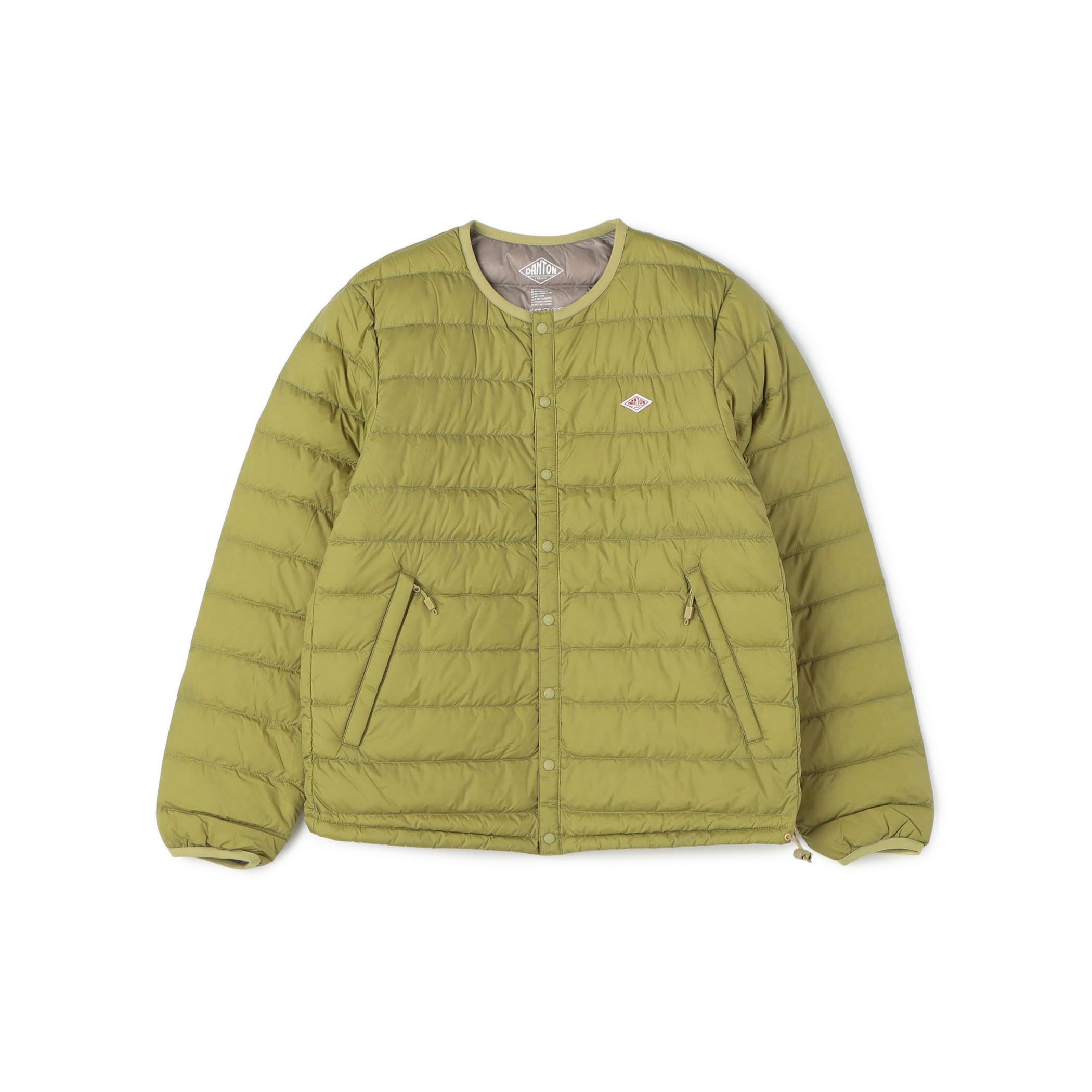 DANTON CREW NECK INNER DOWN JACKET／カーキ Men's Crewneck Inner Down Jacket – DANTON