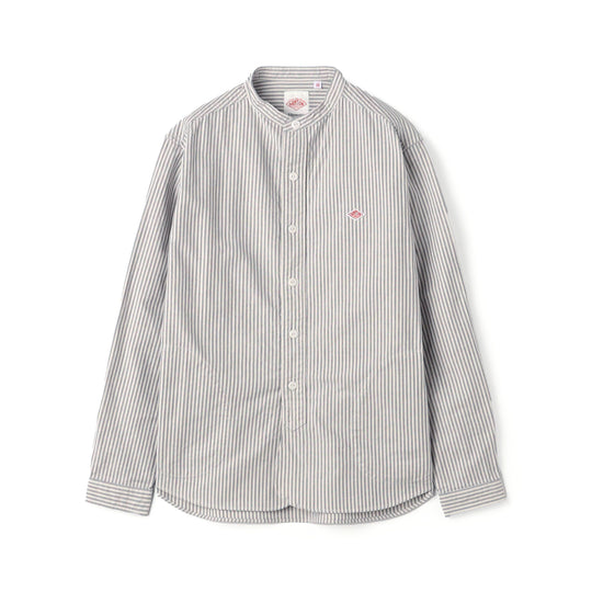 Men's Oxford Band Collar Shirt Pattern