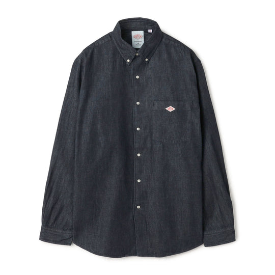 Men's Denim Dungaree Button-Down Shirt