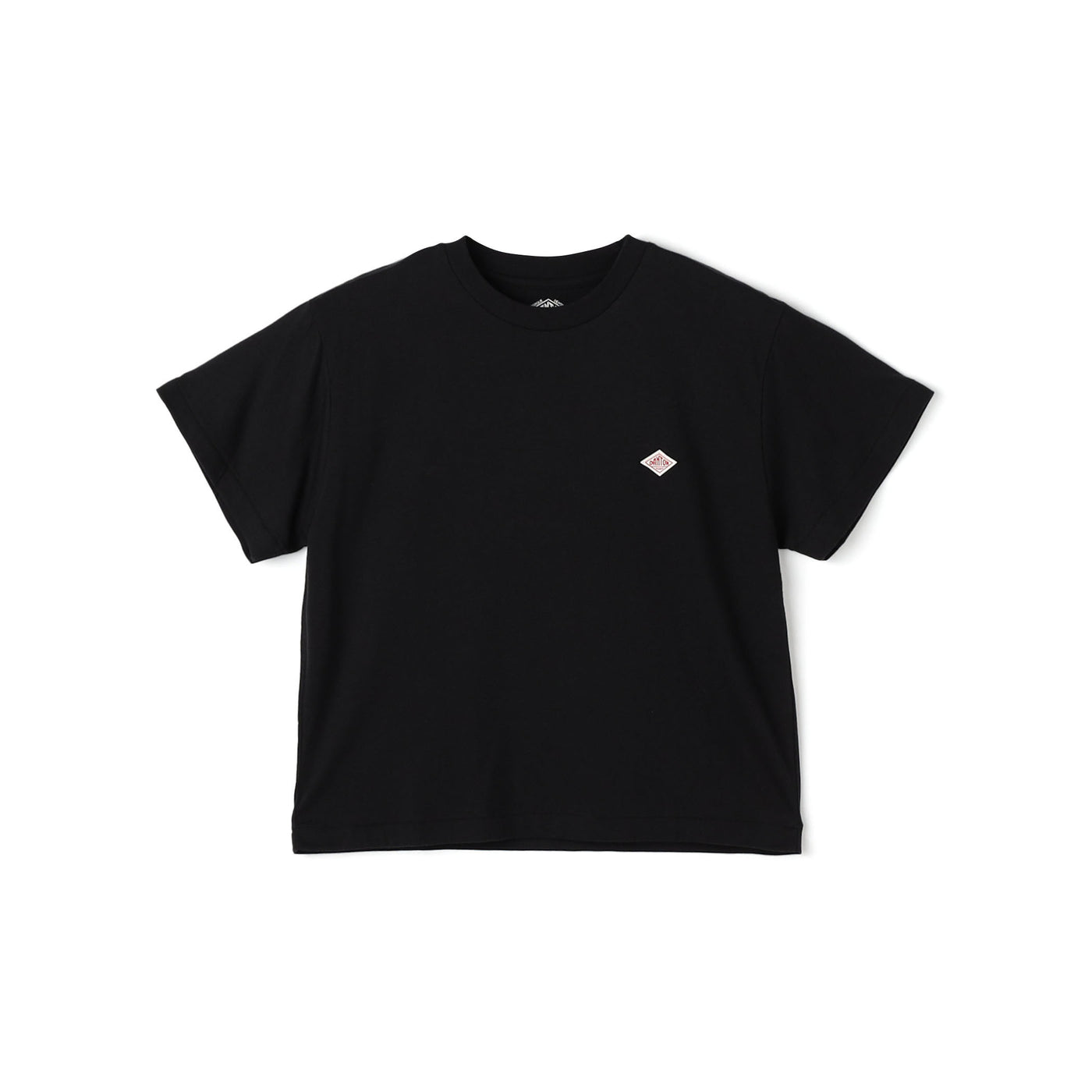 WOMEN'S SHORT SLEEVE SEMI CROP T-SHIRT PLAIN