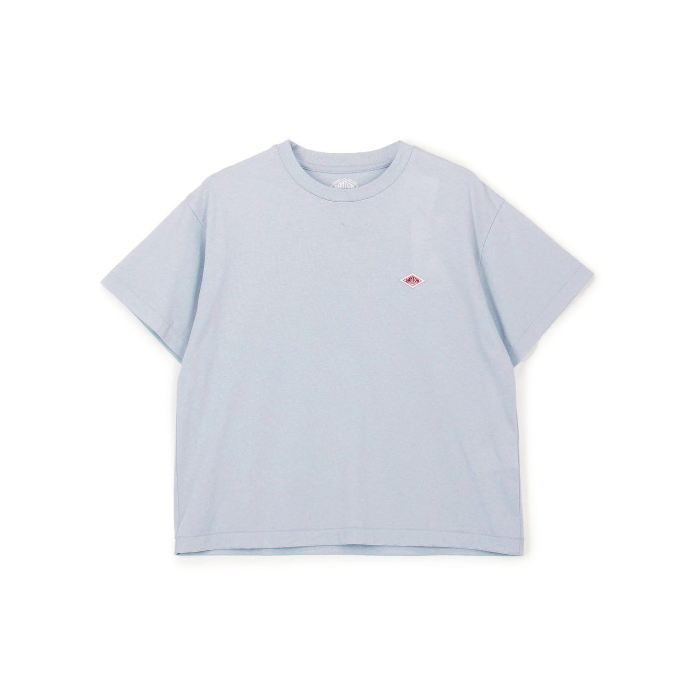 WOMEN'S SHORT SLEEVE SEMI CROP T-SHIRT PLAIN
