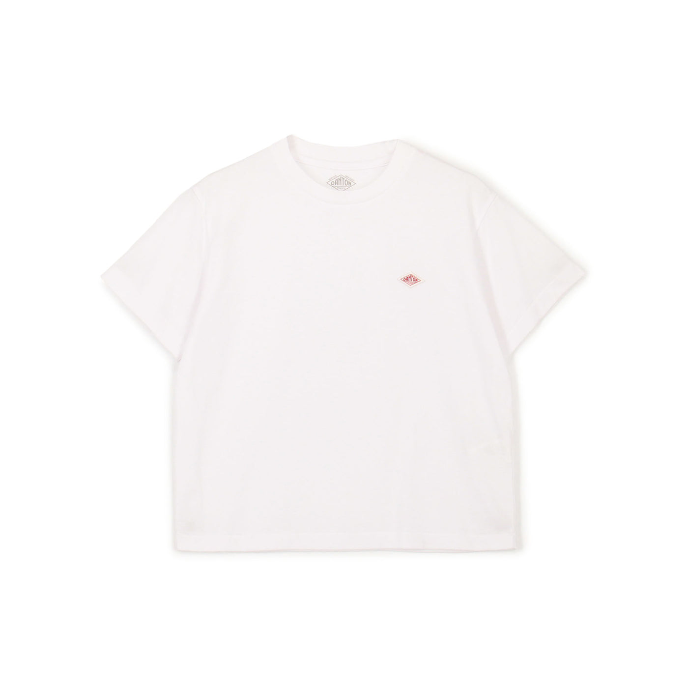 WOMEN'S SHORT SLEEVE SEMI CROP T-SHIRT PLAIN