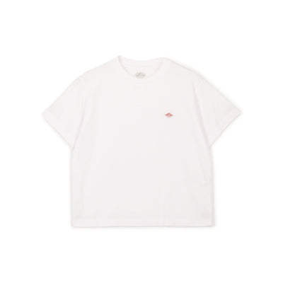 WOMEN'S SHORT SLEEVE SEMI CROP T-SHIRT PLAIN