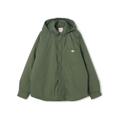 WOMEN'S INSULATION HOODED SHIRT JACKET SOLID