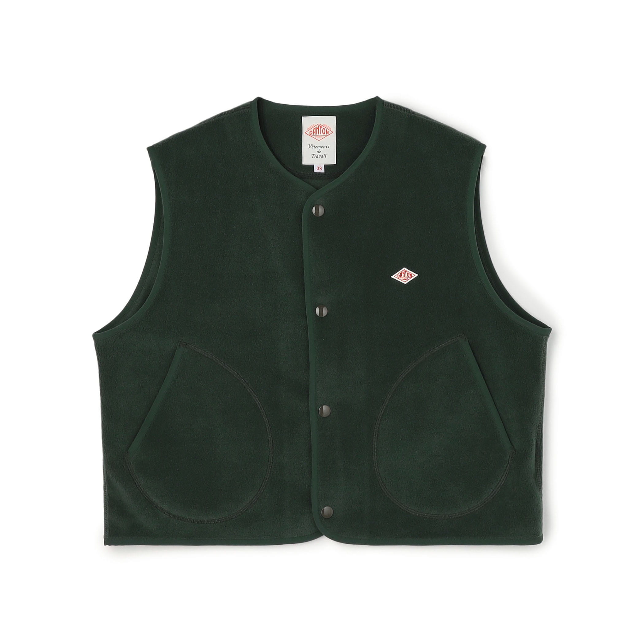 DANTON WOMEN'S FLEECE COLLARLESS VEST