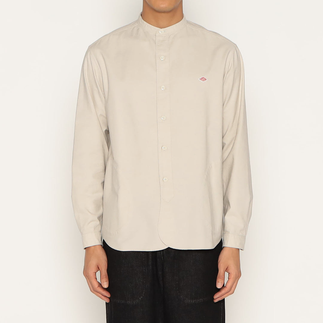 MEN'S OXFORD BAND COLLAR SHIRT PLAIN