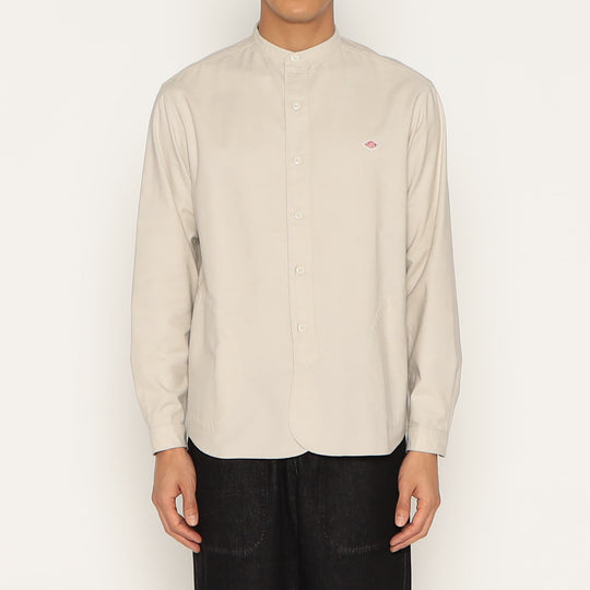 MEN'S OXFORD BAND COLLAR SHIRT PLAIN
