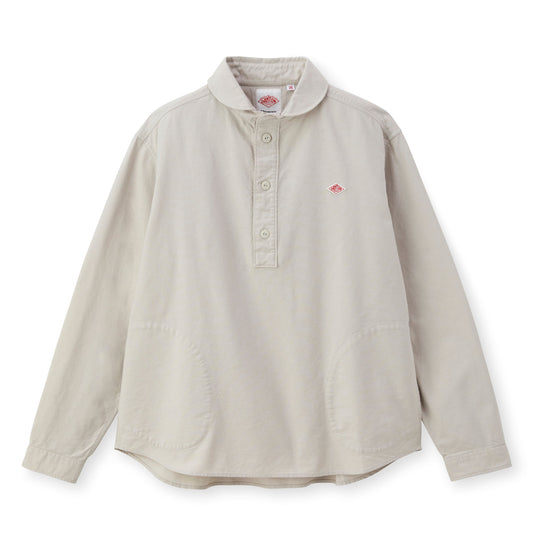 WOMEN'S OXFORD ROUND COLLAR PULLOVER SHIRT PLAIN