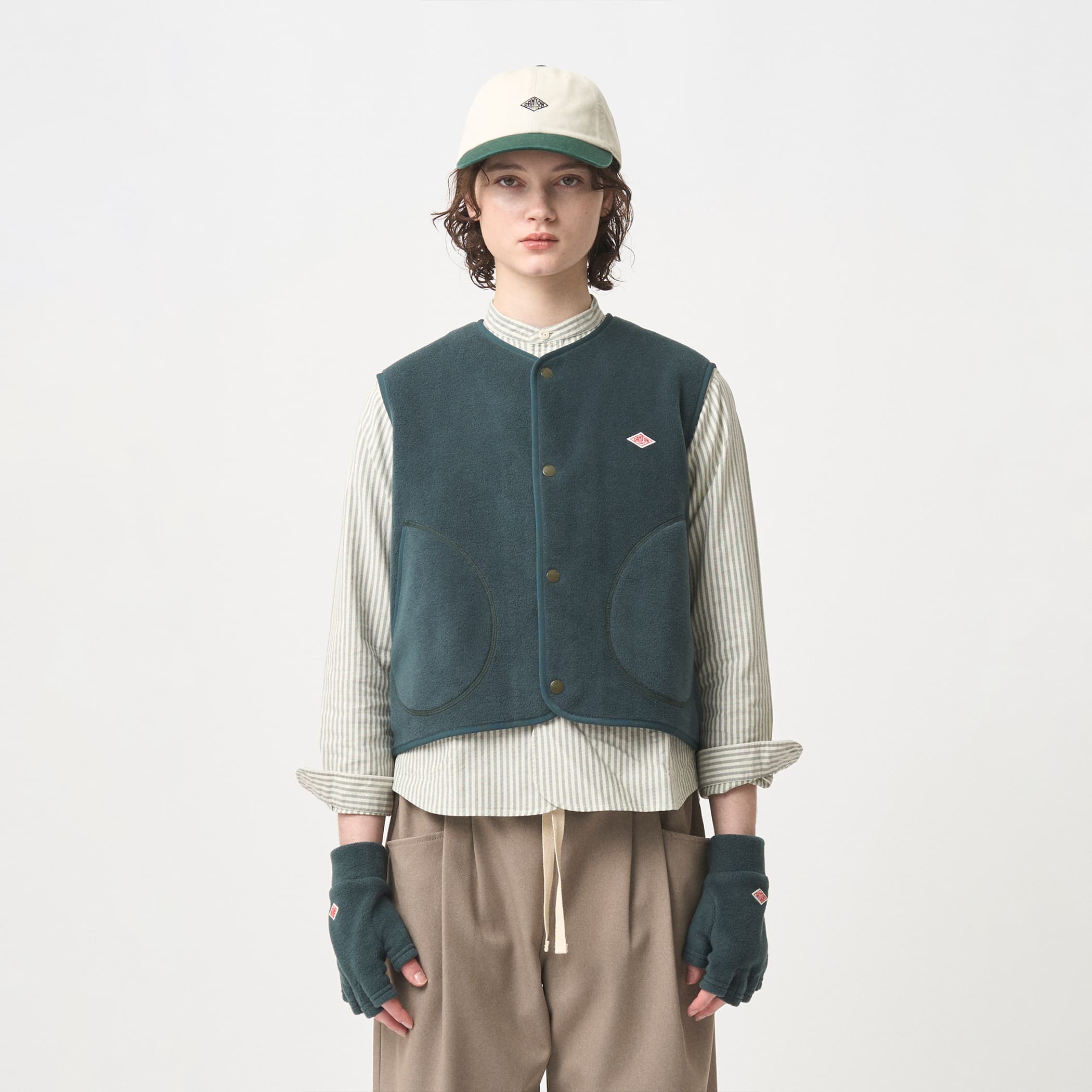 ジャケット・アウター DANTON WOMEN'S FLEECE COLLARLESS COAT WOMEN'S FLEECE COLLARLESS COAT｜CUT AND SEWN｜DANTON