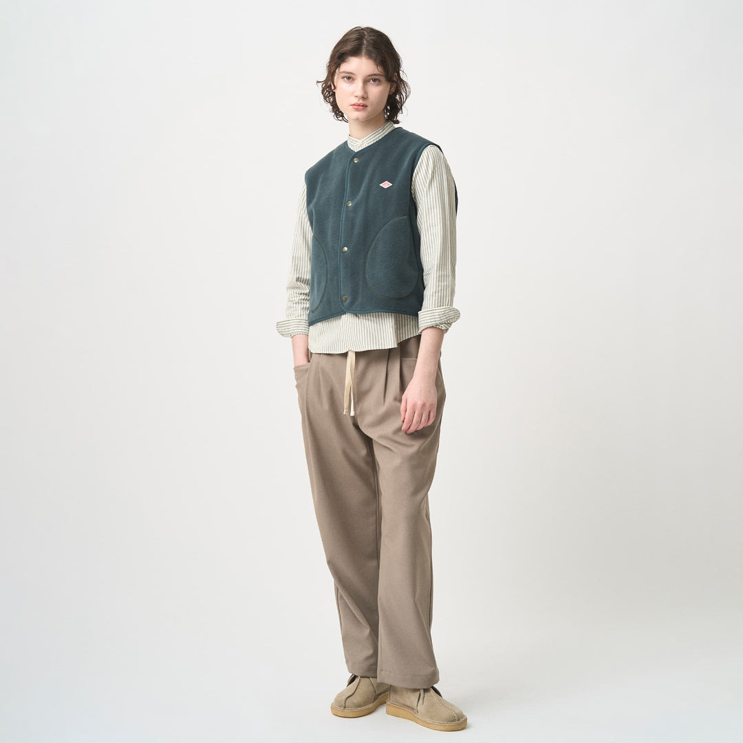 WOMEN'S FLEECE COLLARLESS VEST