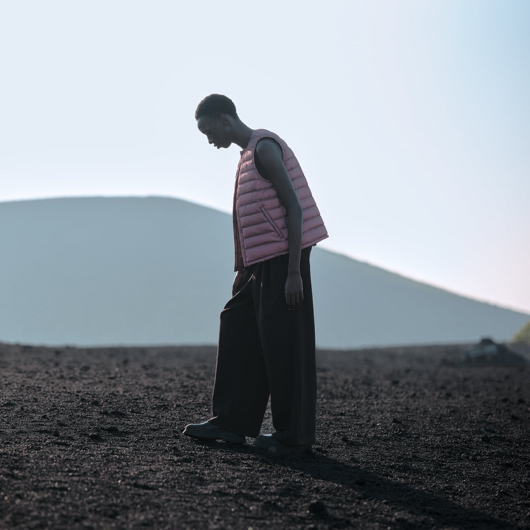 MEN'S NYLON TAFFETA WHITE GOOSE INNER DOWN VEST