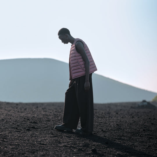 MEN'S NYLON TAFFETA WHITE GOOSE INNER DOWN VEST